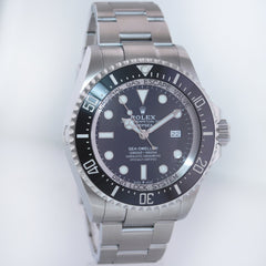 MINT 2022 Rolex Sea-Dweller Deepsea Black 126660 44mm Steel Watch Box