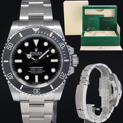 2019 MINT Rolex Submariner No-Date 114060 Steel Black Ceramic 40mm Watch Box