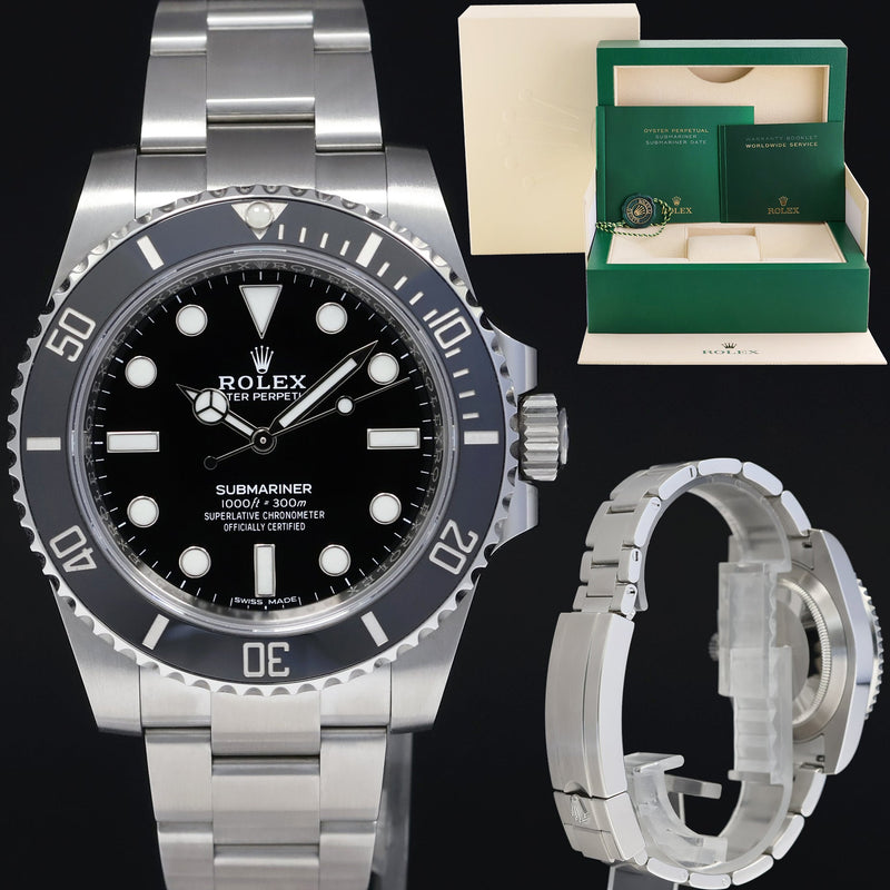 2019 MINT Rolex Submariner No-Date 114060 Steel Black Ceramic 40mm Watch Box