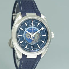 PAPERS 2021 Omega Seamaster Aqua Terra  Worldtimer blue 220.12.43.22.03.001 Watch