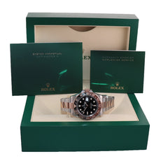 2022 MINT Rolex GMT Master Root Beer Two Tone Rose Gold Oyster 126711 Watch Box