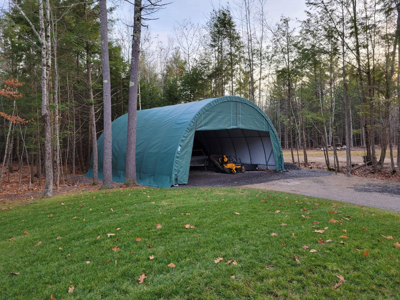 Rhino Shelter Portable Building (Round Style) 30’W x 30’L x 15’H – PB303015R