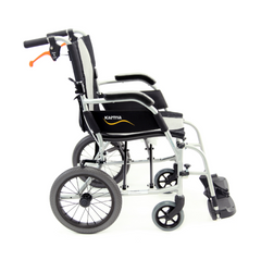 Karman Healthcare Ergo Flight Transport Chair with Companion Brakes - XL Wheels