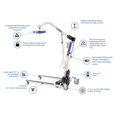 Invacare Reliant 450 Battery-Powered Patient Lift with Low Power Base