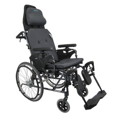 Karman Healthcare Ergonomic V-Seat Reclining Wheelchair, Diamond Black - MVP-502-TP