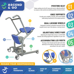 MobilePatientLift Ascend & Go Sit to Stand Patient Lift - MP-P02