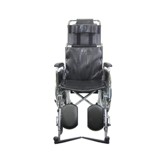 Karman Healthcare Folding Reclining Wheelchair with Removable Armrest and Elevating Legrest