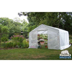 Rhino Shelter Greenhouse (House Style) 12’W x 20’L x 8’H – GH122008H