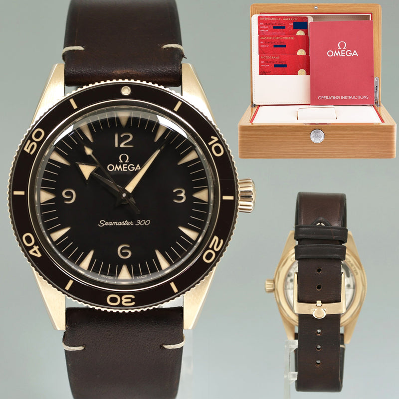 MINT PAPERS Omega Seamaster 300M 234.92.41.21.10.001 Bronze Leather 41mm Watch