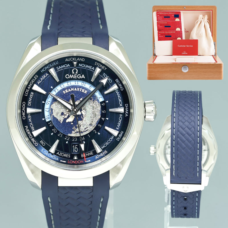 PAPERS 2021 Omega Seamaster Aqua Terra  Worldtimer blue 220.12.43.22.03.001 Watch