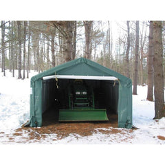 Rhino Shelter Extended Garage (House Style) 12’W x 24’L x 8’H - GA122408H