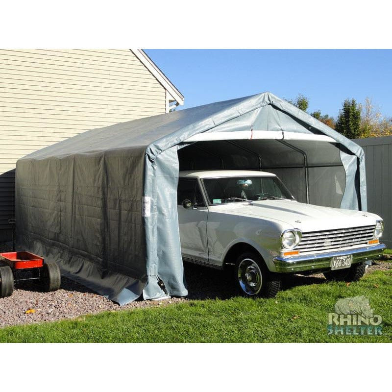 Rhino Shelter Garage 12’W x 20’L x 8’H (House Style) - GA122008H