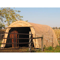 Rhino Shelter Garage (Round Style) 14’W x 24’L x 10’H - GA142410R