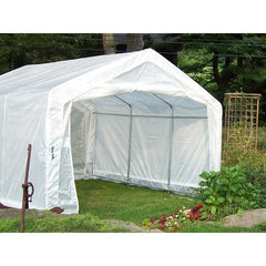 Rhino Shelter Greenhouse (House Style) 12’W x 12’L x 8’H - GH121208H