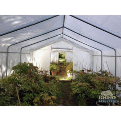 Rhino Shelter Greenhouse (House Style) 12’W x 12’L x 8’H - GH121208H