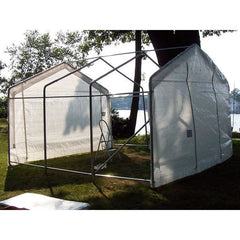 Rhino Shelters Greenhouse (House Style) 12’W x 24’L x 8’H - GH122408H