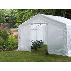 Rhino Shelters Greenhouse (House Style) 12’W x 24’L x 8’H - GH122408H