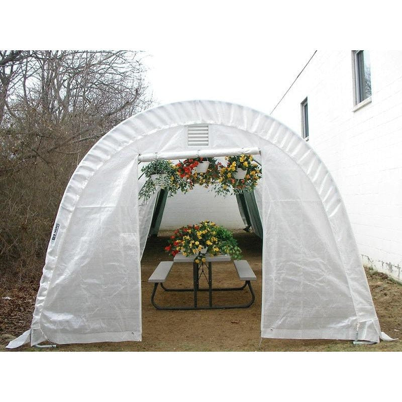 Rhino Shelters Greenhouse (Round Style) 12’W x 20’L x 8’H - GH122008R