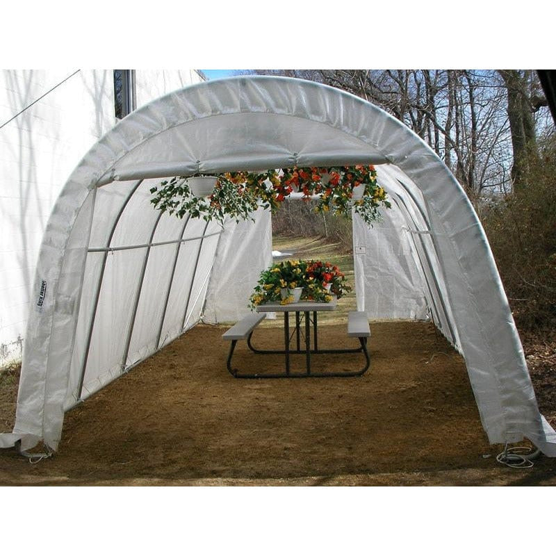 Rhino Shelter Greenhouse (Round Style) 12’W x 24’L x 8’H - GH122408R