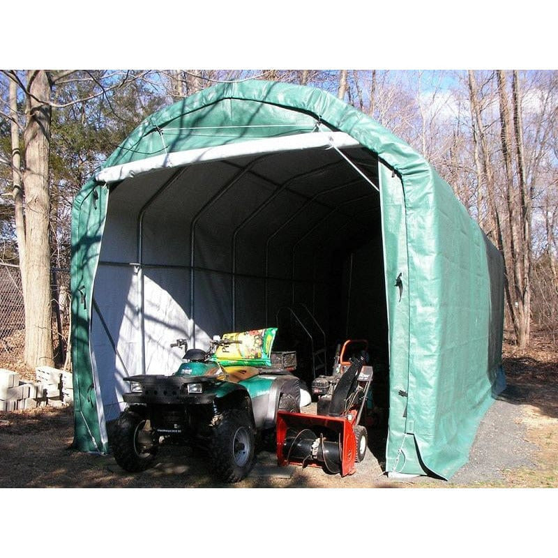 Rhino Shelter Instant Garage (Extended Barn Style) 12’W x 28’L x 12’H - PB122812B