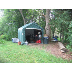 Rhino Shelter Storage Shed 8’W x 8’L x 8’H (House Style) - SH080808H