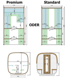 SAUNAONES™ Square Sauna Minimalist Refresh 5