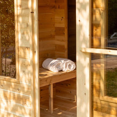 Dundalk LeisureCraft Georgian Cabin 2-6 Person Sauna with Changing Room - CTC88CW