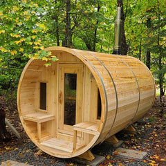 Dundalk Leisurecraft Tranquility 2-6 Person Barrel Sauna - CTC2345W