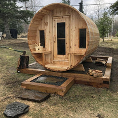 Dundalk Leisurecraft Tranquility 2-6 Person Barrel Sauna - CTC2345W