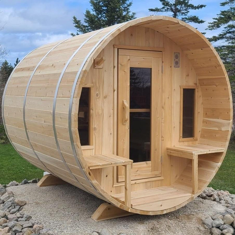 Dundalk Leisurecraft Tranquility 2-6 Person Barrel Sauna - CTC2345W