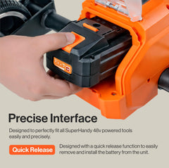 SuperHandy 48V 2Ah Battery with Charger, Fast Charging, Impact-Resistant Case – Compatible with Mobility Scooters, Augers, and More - GUT174-FBA