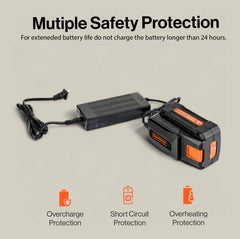 SuperHandy 48V 2Ah Battery with Charger, Fast Charging, Impact-Resistant Case – Compatible with Mobility Scooters, Augers, and More - GUT174-FBA