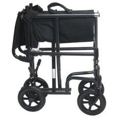 Karman Lightweight Folding Transport Wheelchair with Detachable Desk Arms - T-2700N