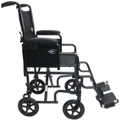 Karman Lightweight Folding Transport Wheelchair with Detachable Desk Arms - T-2700N